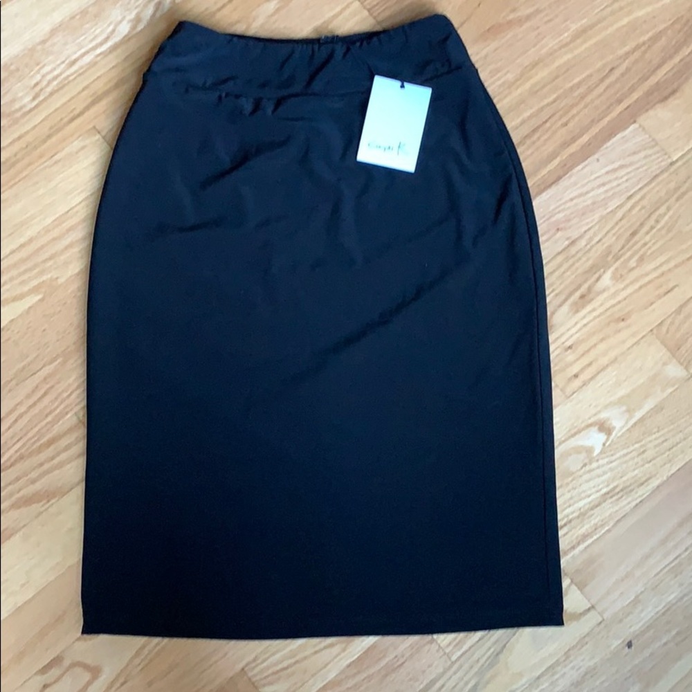 Black pencil skirt